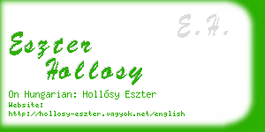 eszter hollosy business card